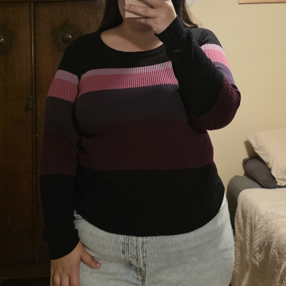 Lane Bryant Size 14/16 Striped Sweater
